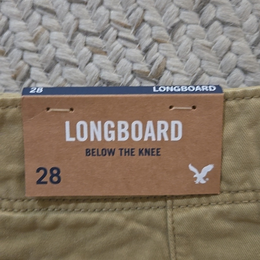 NWT American Eagle Khaki Longboard Shorts - Picture 3 of 4